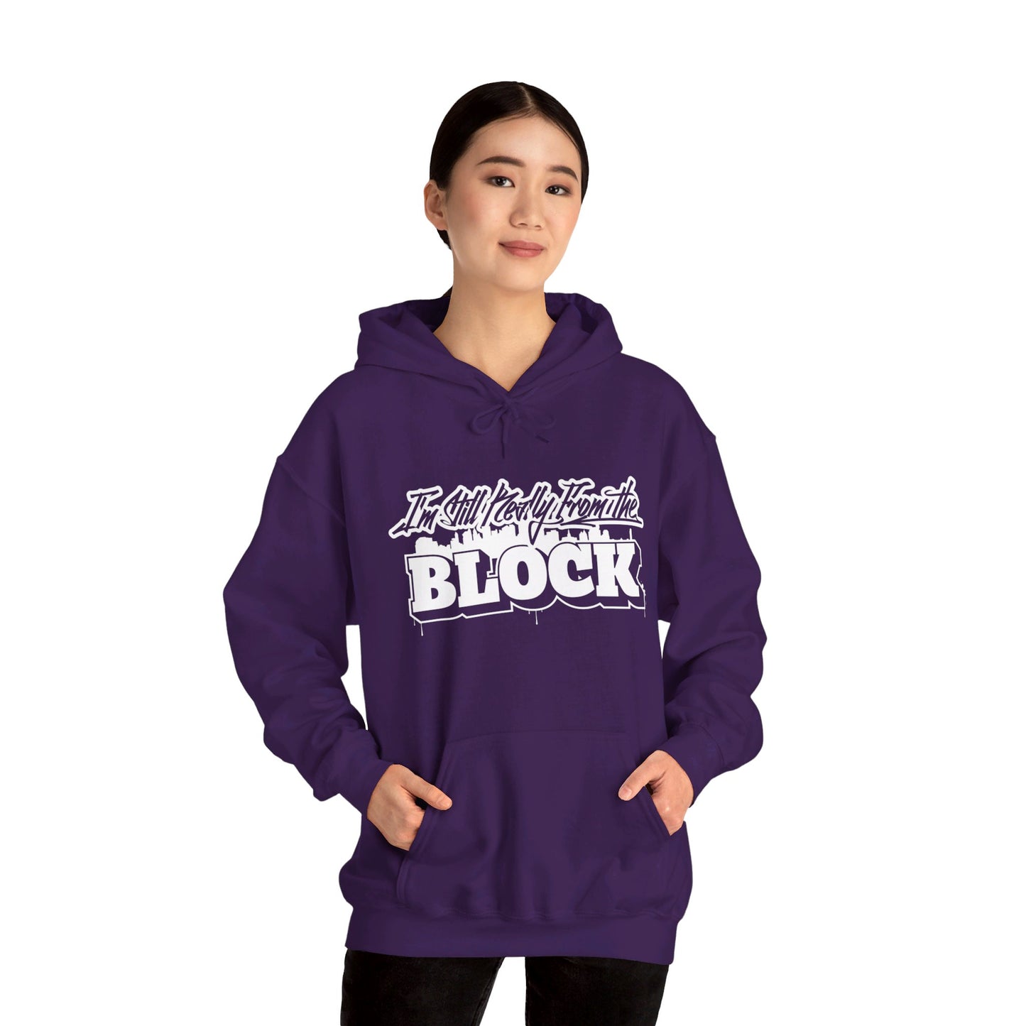I'm Still Really From The Block Unisex Heavy Blend™ Gildan Hooded Sweatshirt